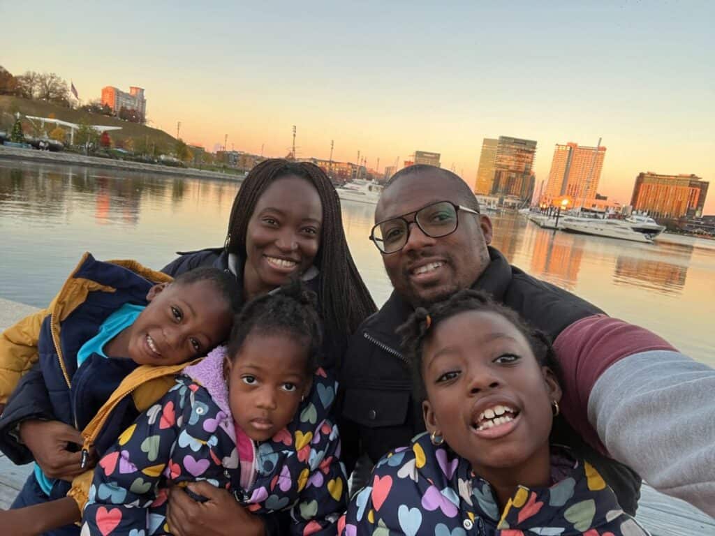 family out during winter